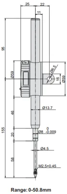 Изображение Индикатор часового типа цифровой IP65, ACCUD 213