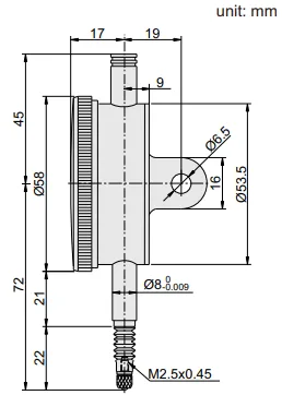 Изображение Индикатор часового типа IP54, ACCUD 231-010-11